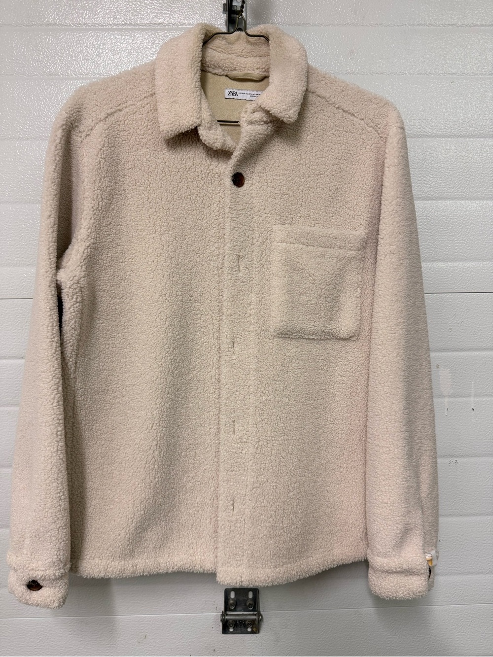 Zara Cream Jacket with Sherpa Collar